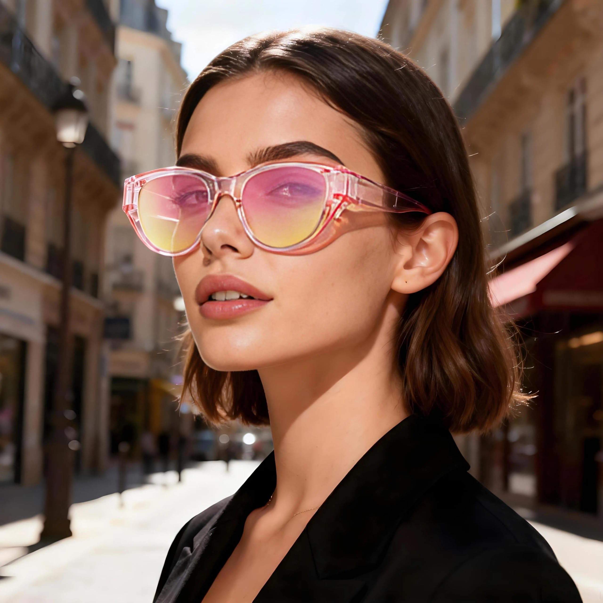 HAOLOTA Small Cat Eye Fit Over Sunglasses Women SG0171