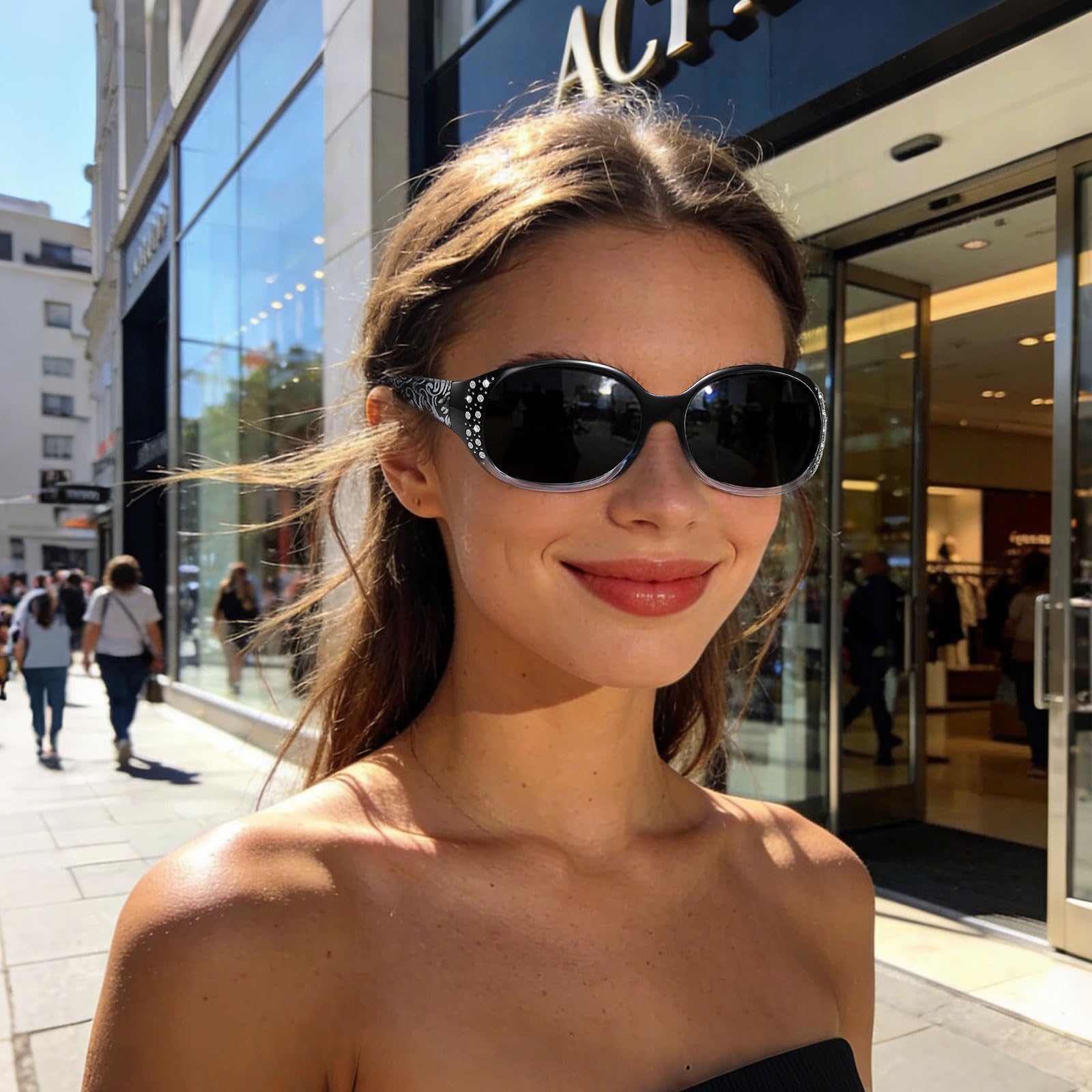 HAOLOTA Rhinestone Surround Sunglasses Women SG0008