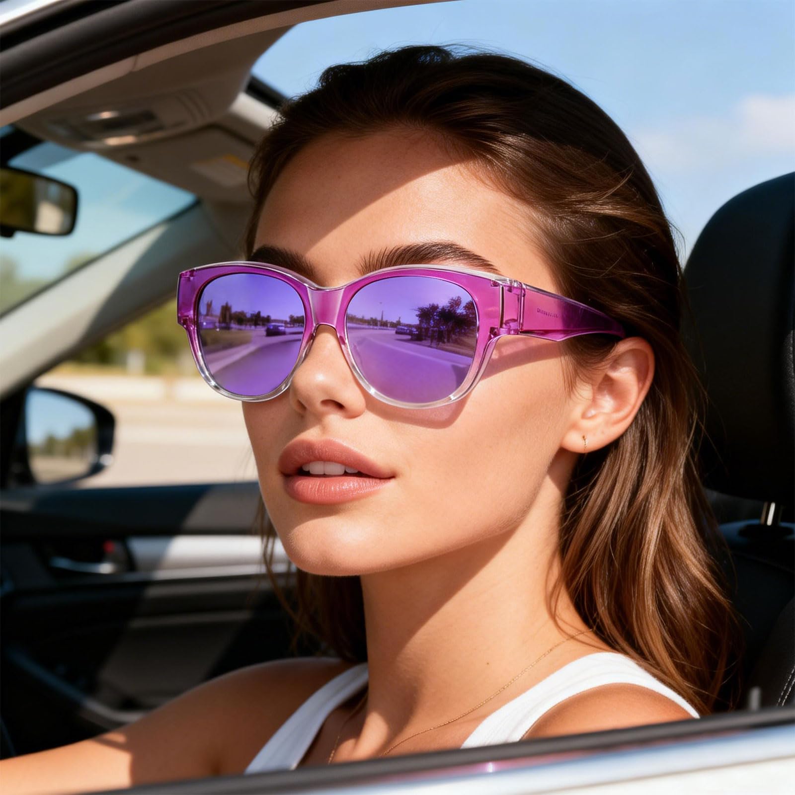 HAOLOTA Cat Eye Sunglasses Over Glasses SG0179