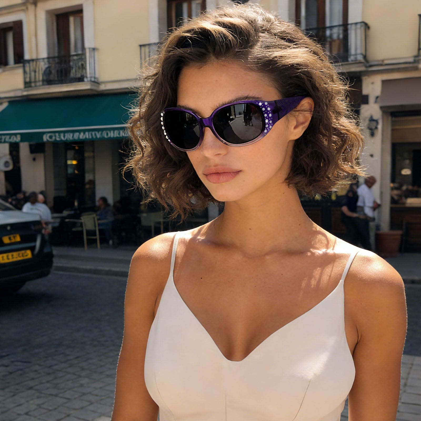 HAOLOTA Rhinestone Surround Sunglasses Women SG0008