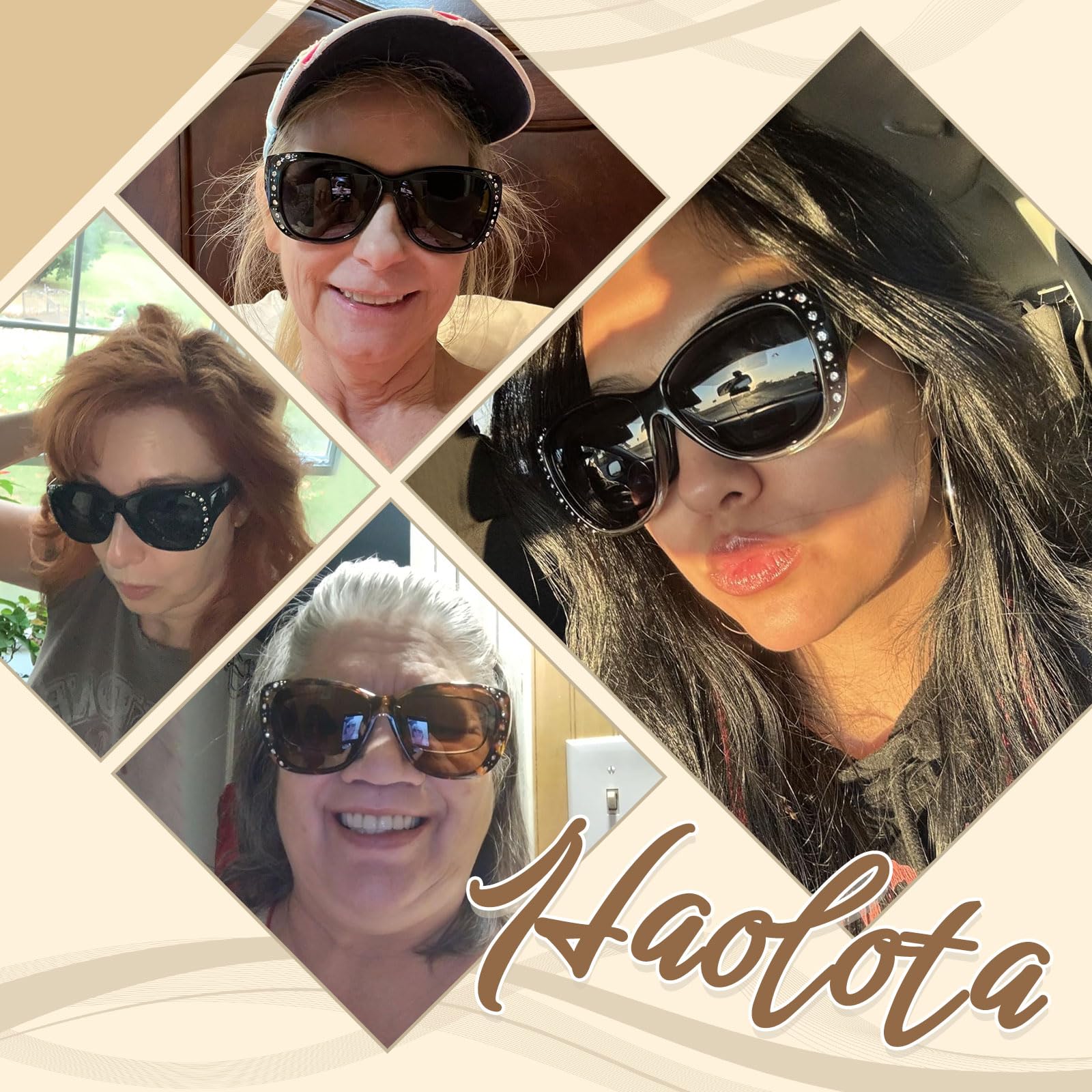 HAOLOTA Rhinestone Fit Over Sunglasses Women SG0107
