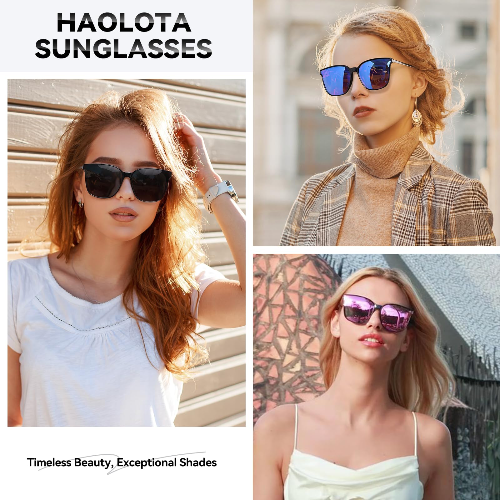 HAOLOTA Metal Frame Cat Eye Sunglasses Women SG1066