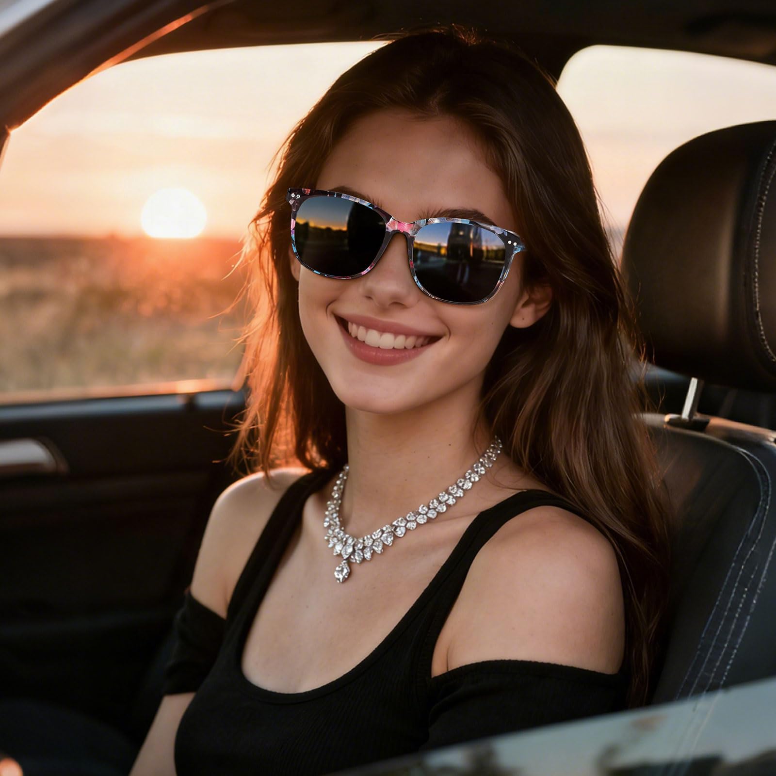 HAOLOTA 2pcs Classic Round Sunglasses Women SG8081-2P