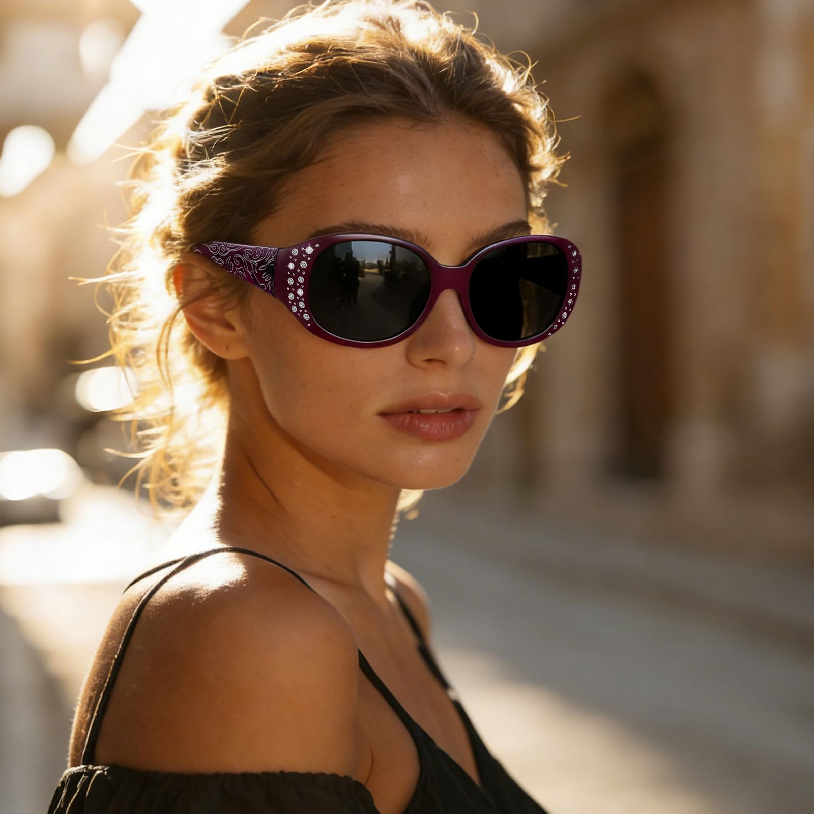 HAOLOTA Rhinestone Surround Sunglasses Women SG0008