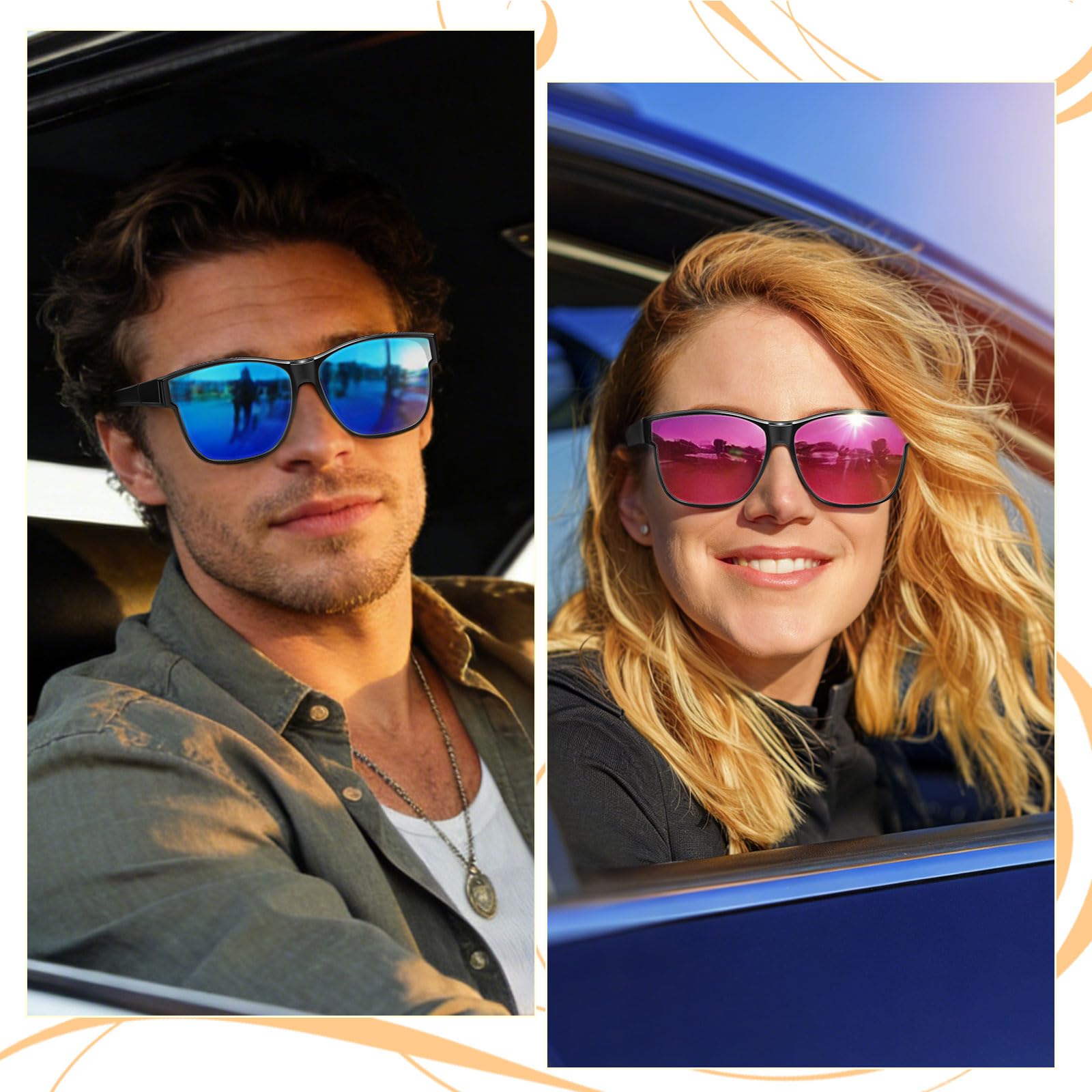 HAOLOTA Square Shades Fit-Over Sunglasses Men SG0174M