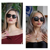 HAOLOTA 2pcs Classic Round Sunglasses Women SG8081-2P