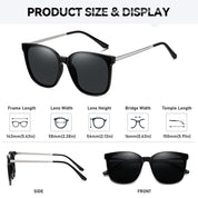 HAOLOTA Metal Frame Cat Eye Sunglasses Women SG1066