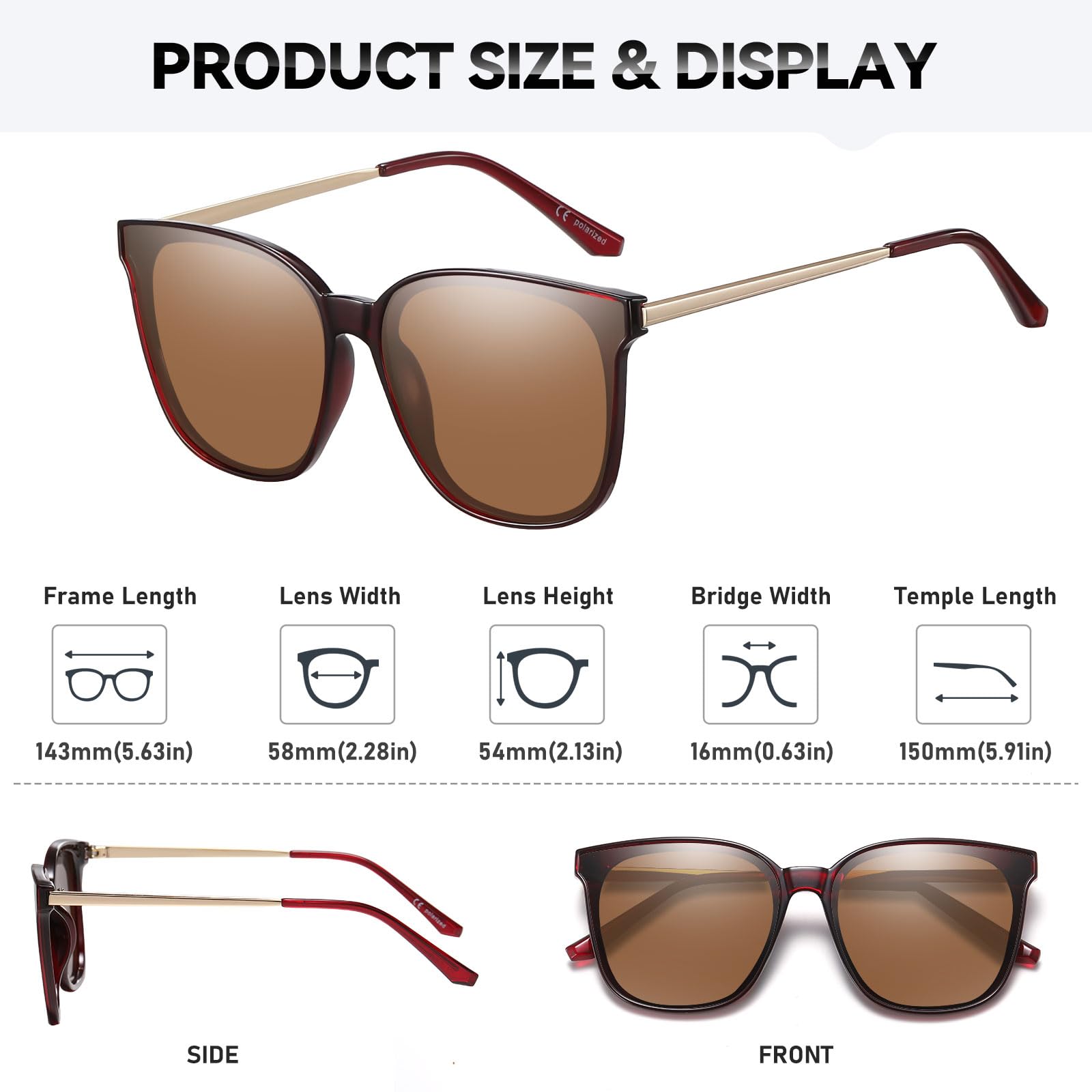 HAOLOTA Metal Frame Cat Eye Sunglasses Women SG1066