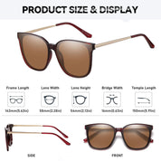 HAOLOTA Metal Frame Cat Eye Sunglasses Women SG1066