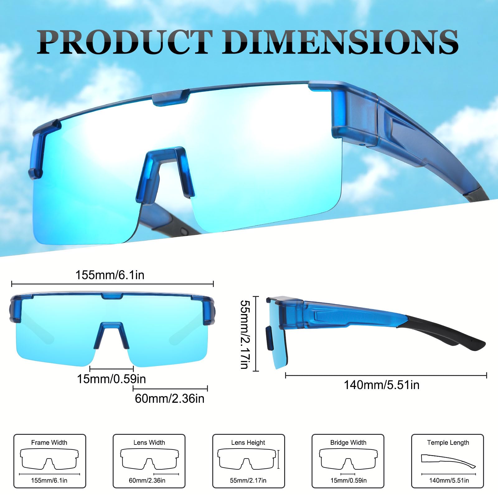 HAOLOTA Cycling Sunglasses Over Glasses Men SG0191
