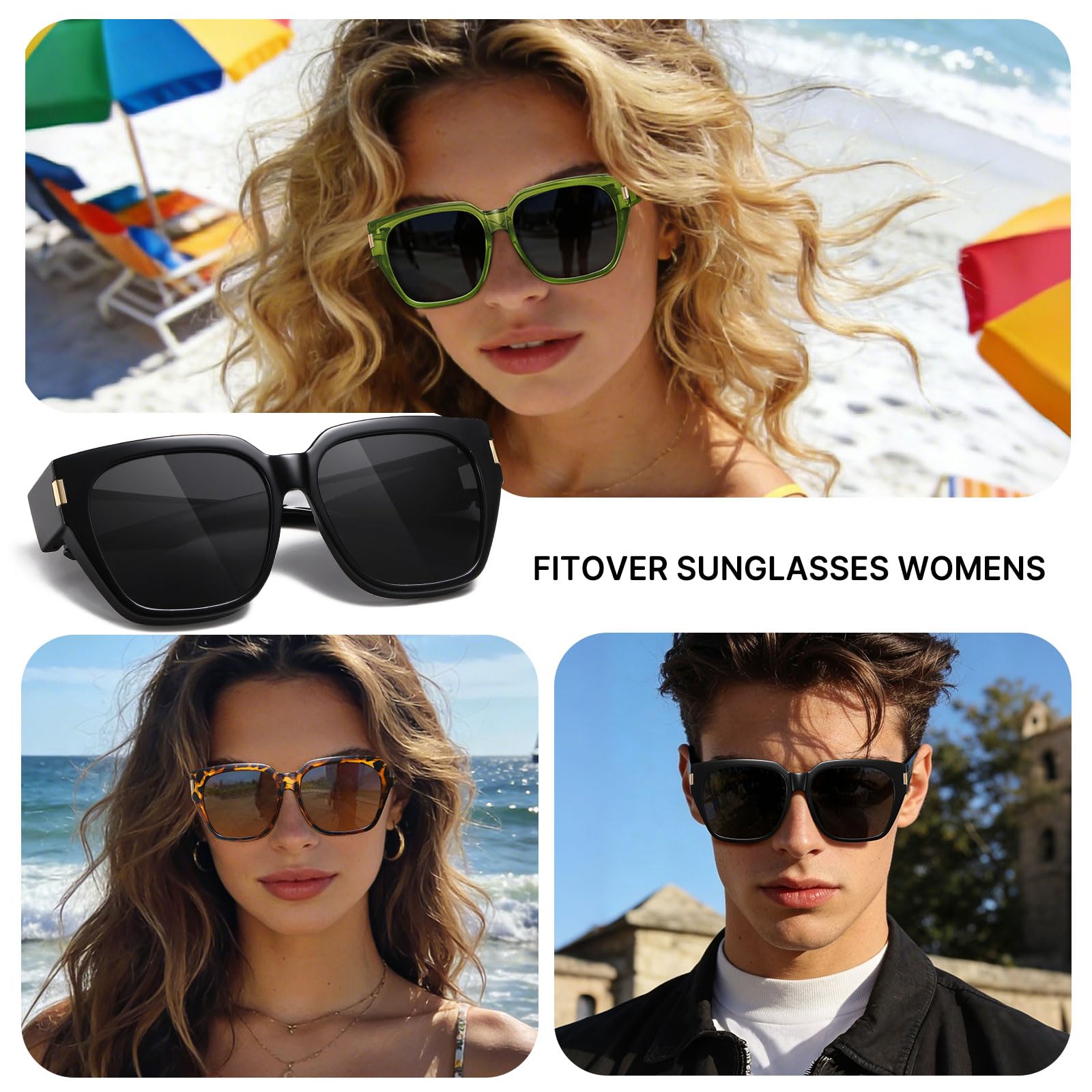 HAOLOTA Square Shapes Fit-Over Sunglasses SG0512