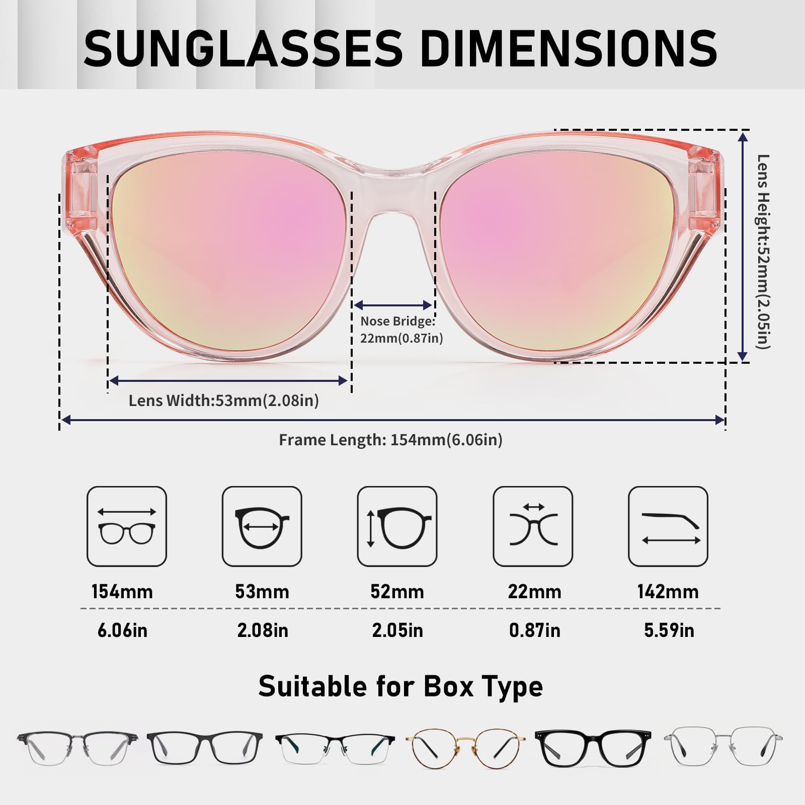 HAOLOTA Small Cat Eye Fit Over Sunglasses Women SG0171