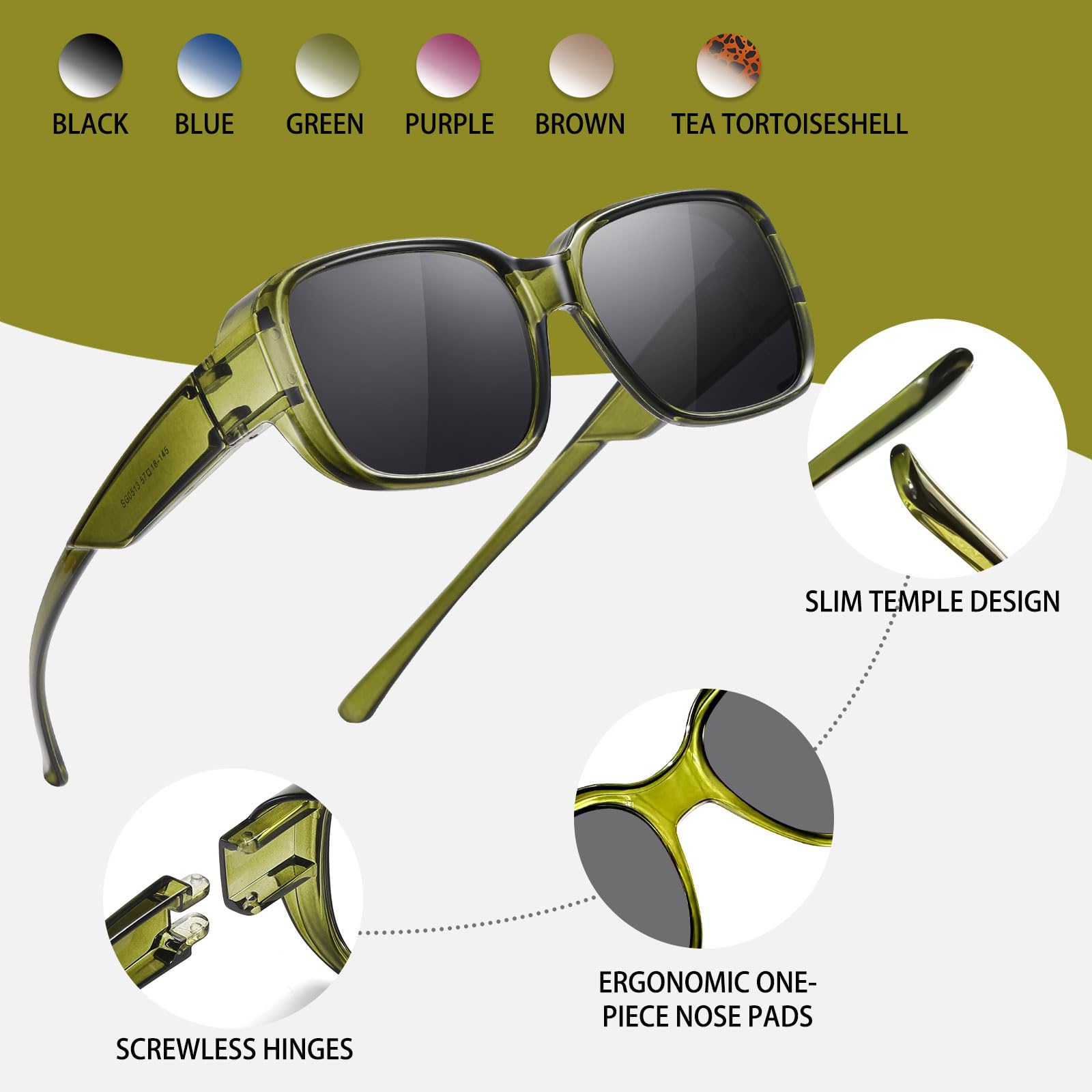 HAOLOTA Small Sunglasses Over Glasses Women SG0513
