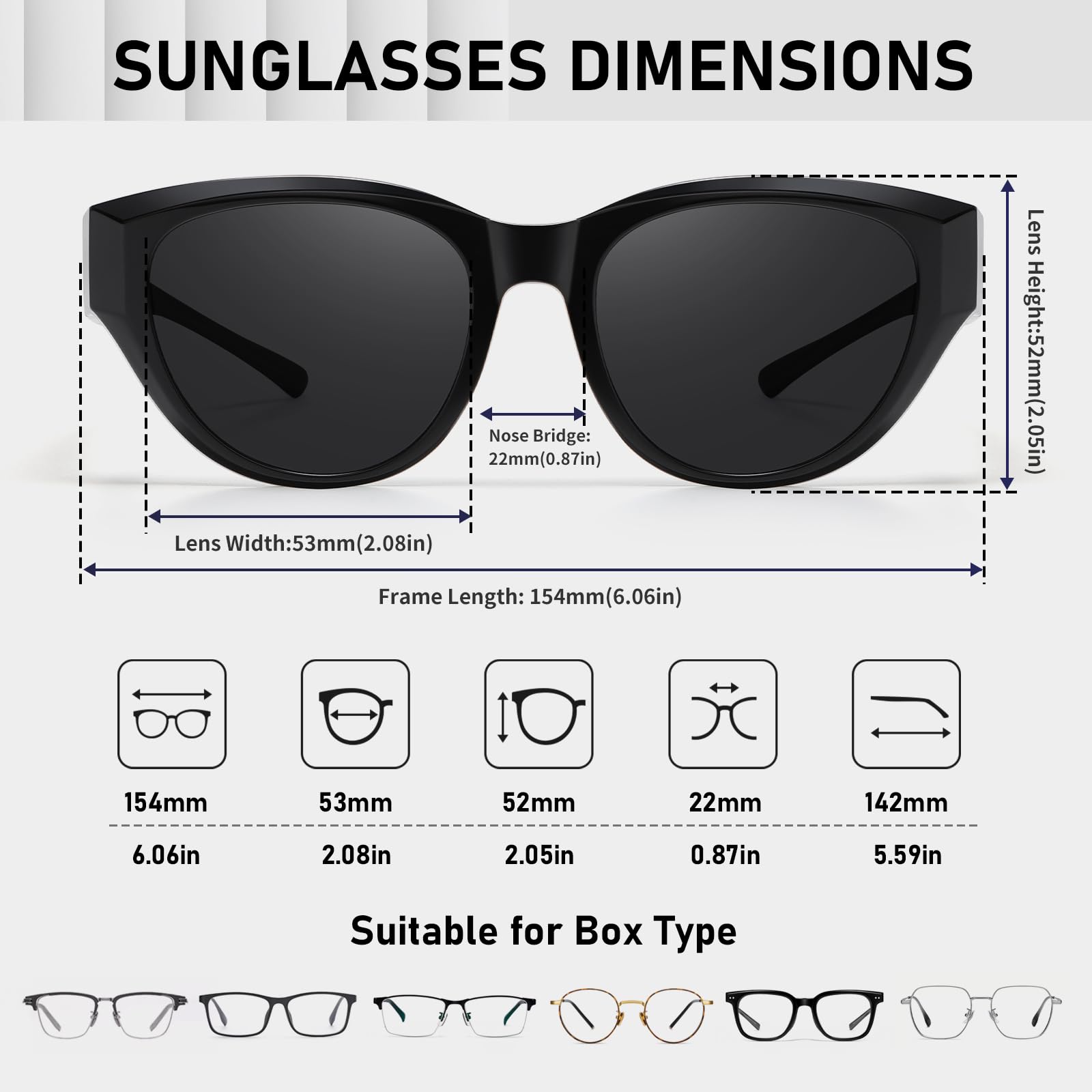 HAOLOTA Small Cat Eye Fit Over Sunglasses Women SG0171