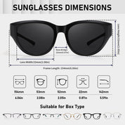 HAOLOTA Small Cat Eye Fit Over Sunglasses Women SG0171