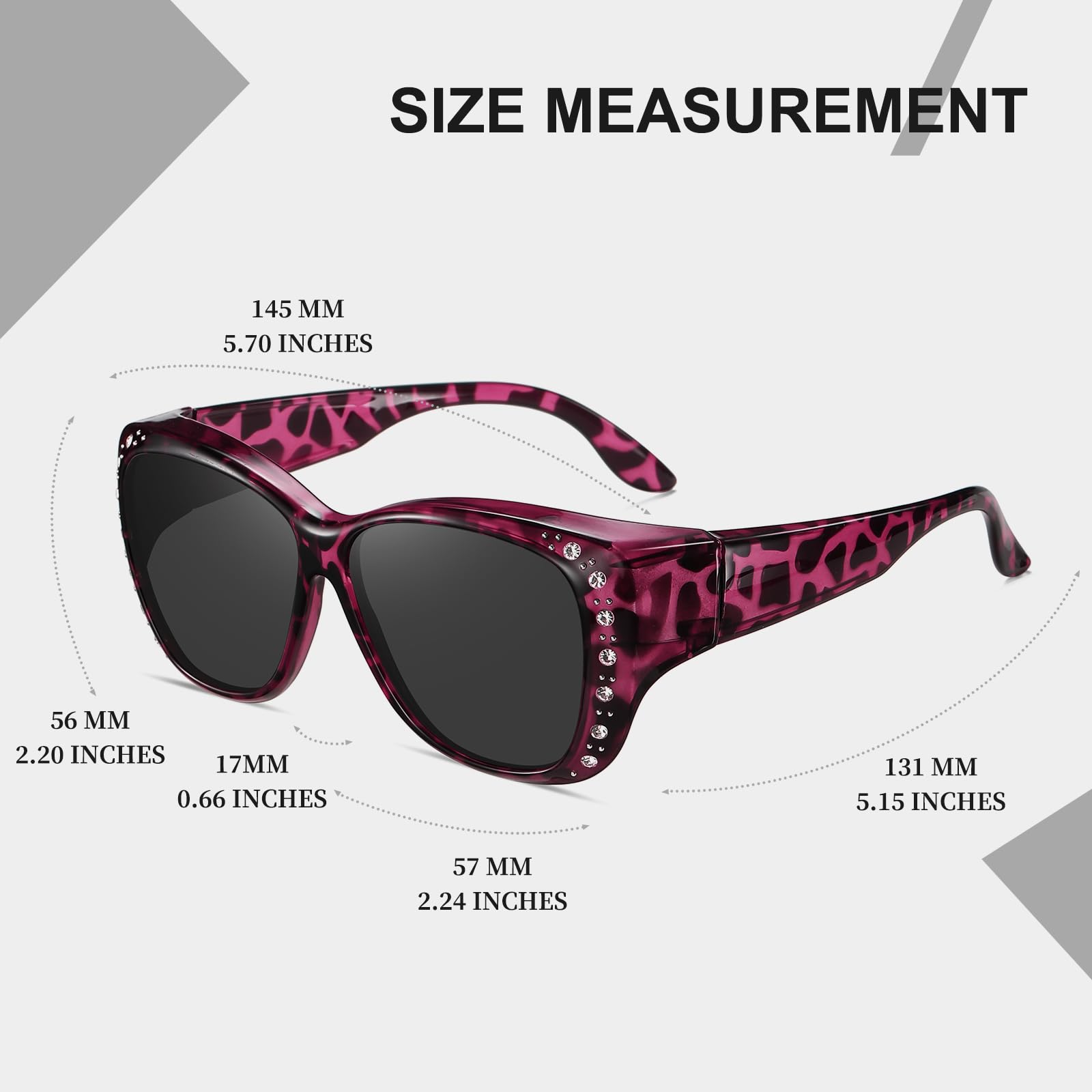 HAOLOTA Rhinestone Fit Over Sunglasses Women SG0107