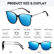 HAOLOTA Metal Frame Cat Eye Sunglasses Women SG1066