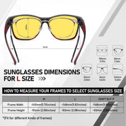 HAOLOTA Square Night Vision Driving Over Glasses NV0174L