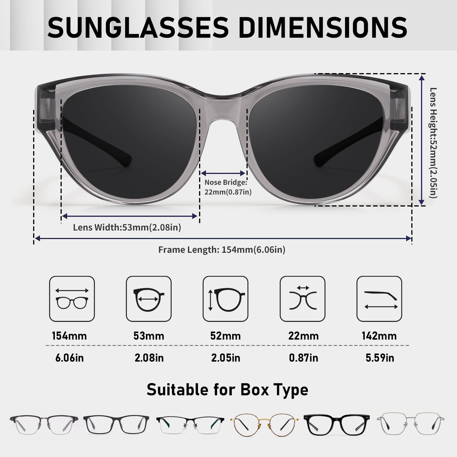 HAOLOTA Small Cat Eye Fit Over Sunglasses Women SG0171