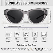 HAOLOTA Small Cat Eye Fit Over Sunglasses Women SG0171