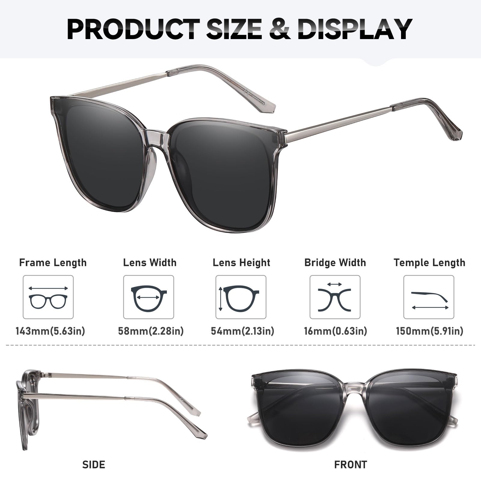 HAOLOTA Metal Frame Cat Eye Sunglasses Women SG1066