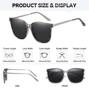 HAOLOTA Metal Frame Cat Eye Sunglasses Women SG1066