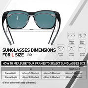 HAOLOTA Square Oversized Over Sunglasses Men SG0174L