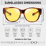 HAOLOTA Night Driving Glasses Over Glasses Women NV0179