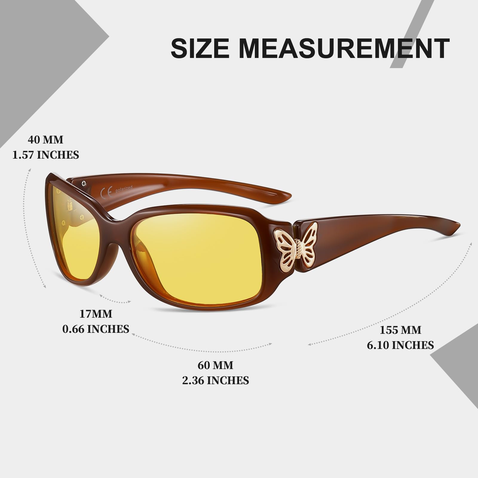 HAOLOTA Butterfly Night Driving Glasses Women NV0012
