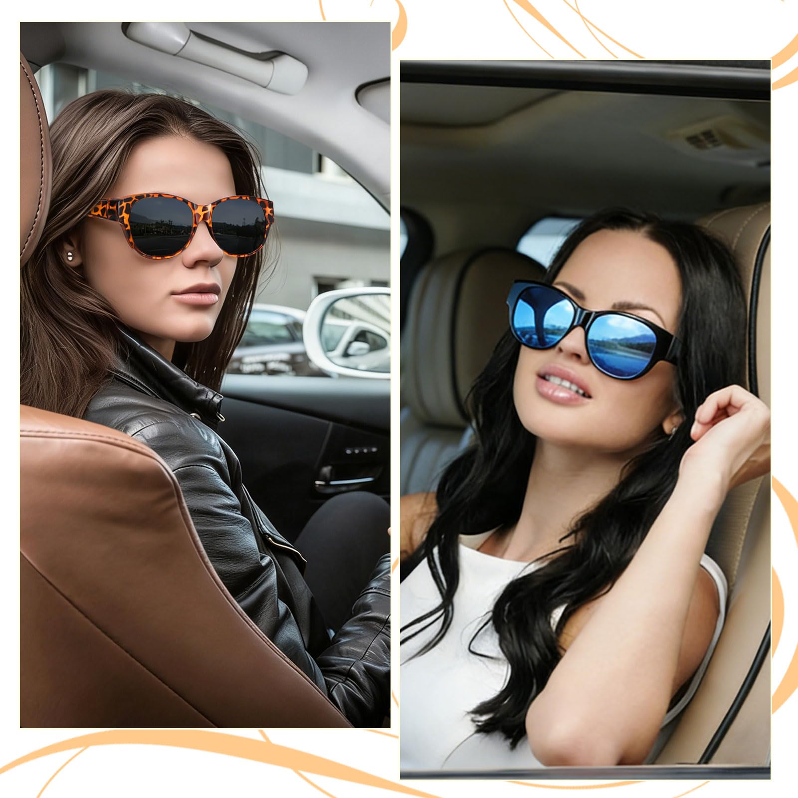 HAOLOTA Cat Eye Sunglasses Over Glasses SG0179