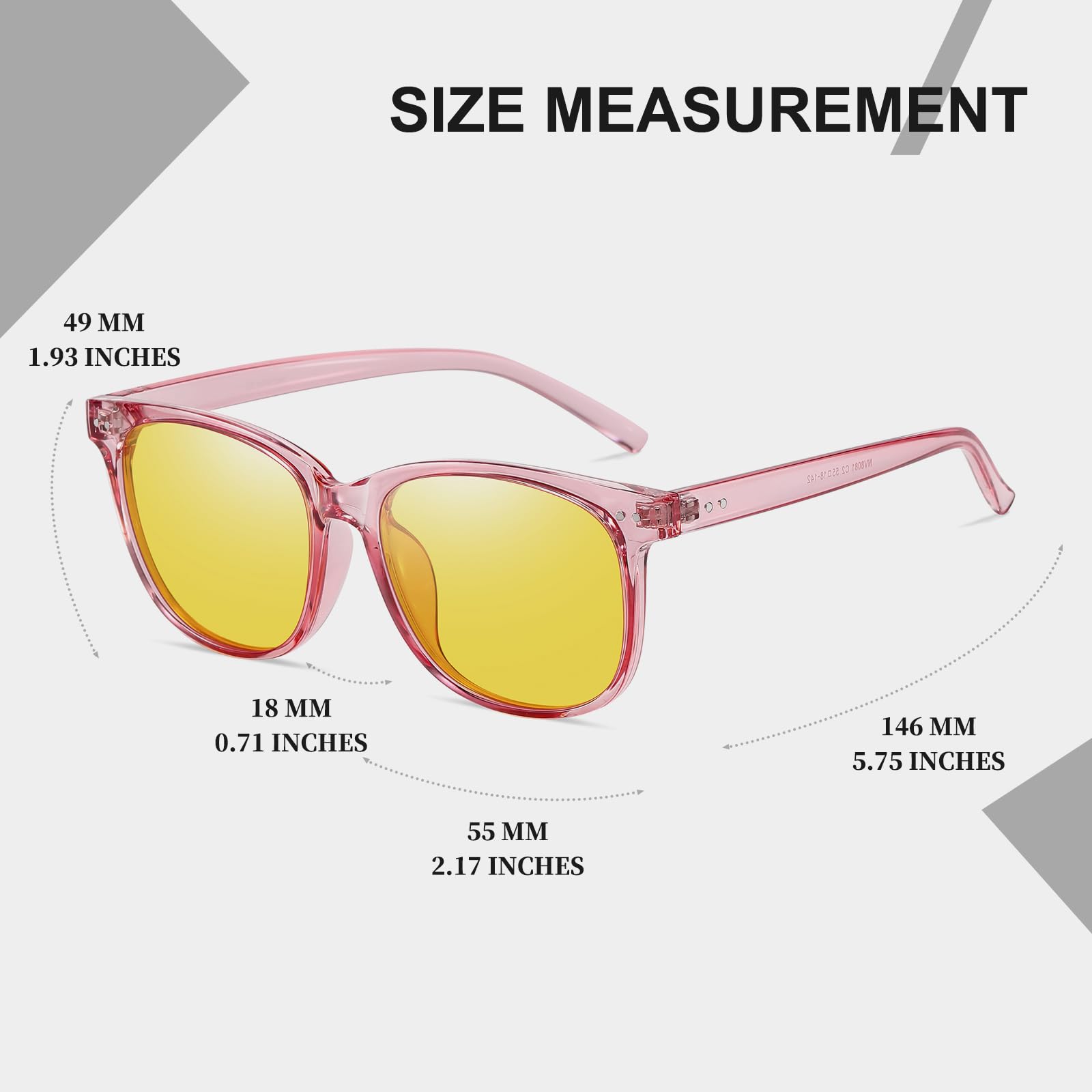HAOLOTA Anti Glare Night Driving Glasses Women NV8081