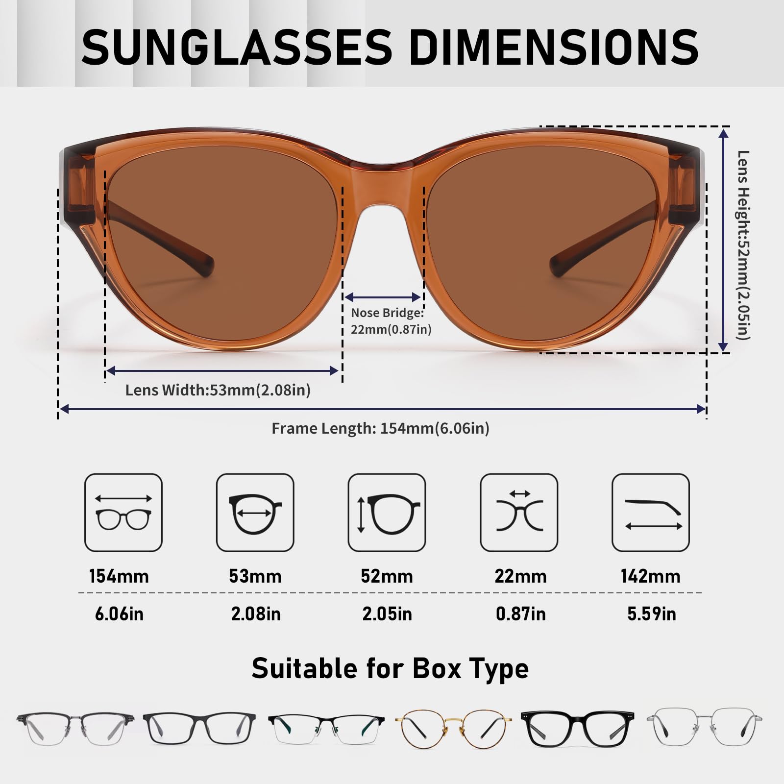 HAOLOTA Small Cat Eye Fit Over Sunglasses Women SG0171