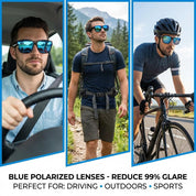 HAOLOTA Square Shades Fit-Over Sunglasses Men SG0174M