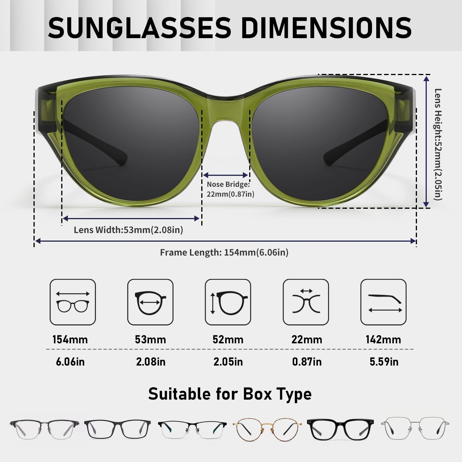 HAOLOTA Small Cat Eye Fit Over Sunglasses Women SG0171