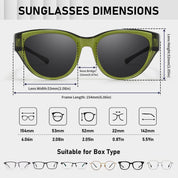 HAOLOTA Small Cat Eye Fit Over Sunglasses Women SG0171