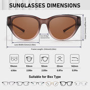 HAOLOTA Small Cat Eye Fit Over Sunglasses Women SG0171