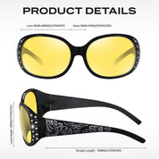 HAOLOTA Rhinestone Night Driving Glasses Women NV0008