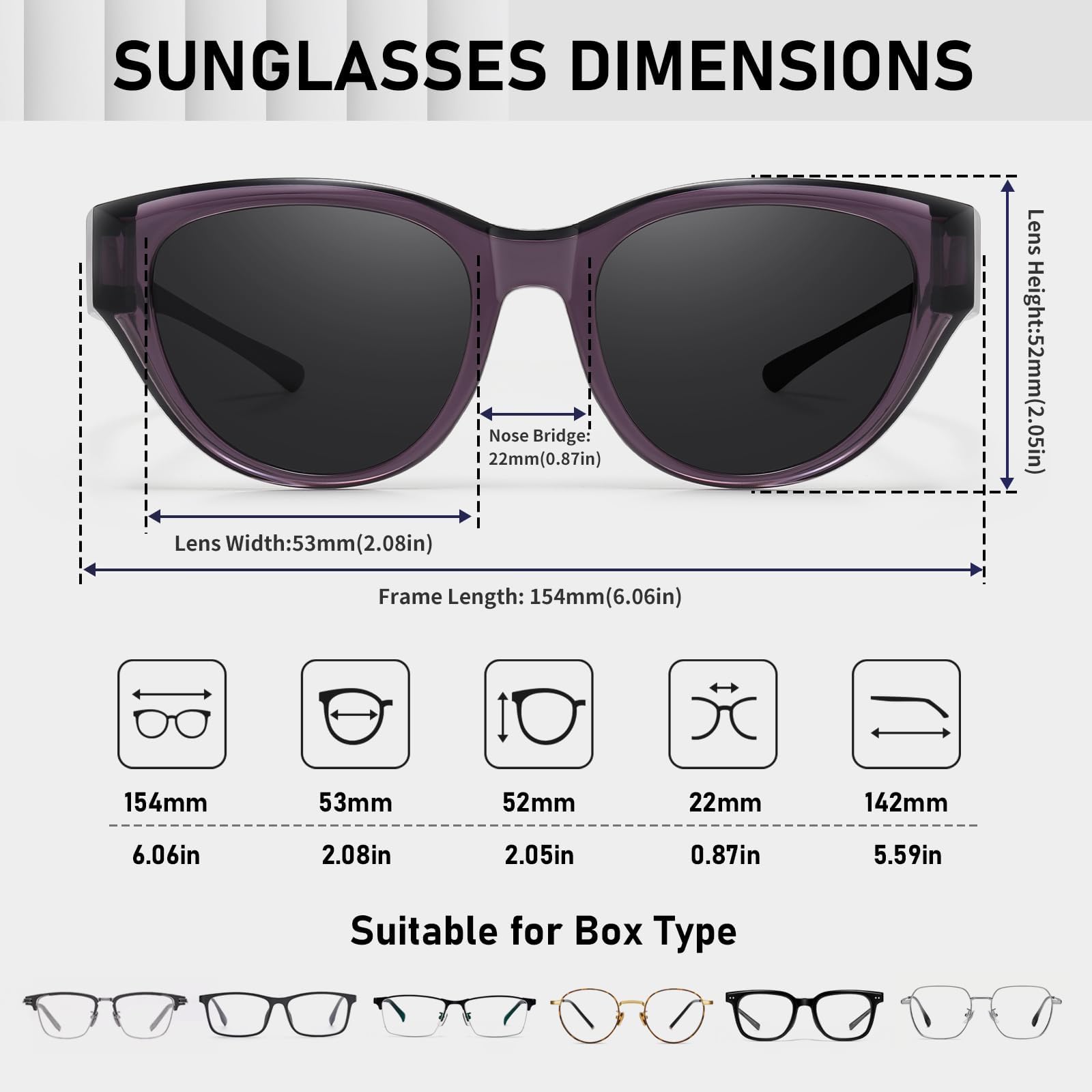 HAOLOTA Small Cat Eye Fit Over Sunglasses Women SG0171