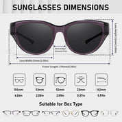 HAOLOTA Small Cat Eye Fit Over Sunglasses Women SG0171