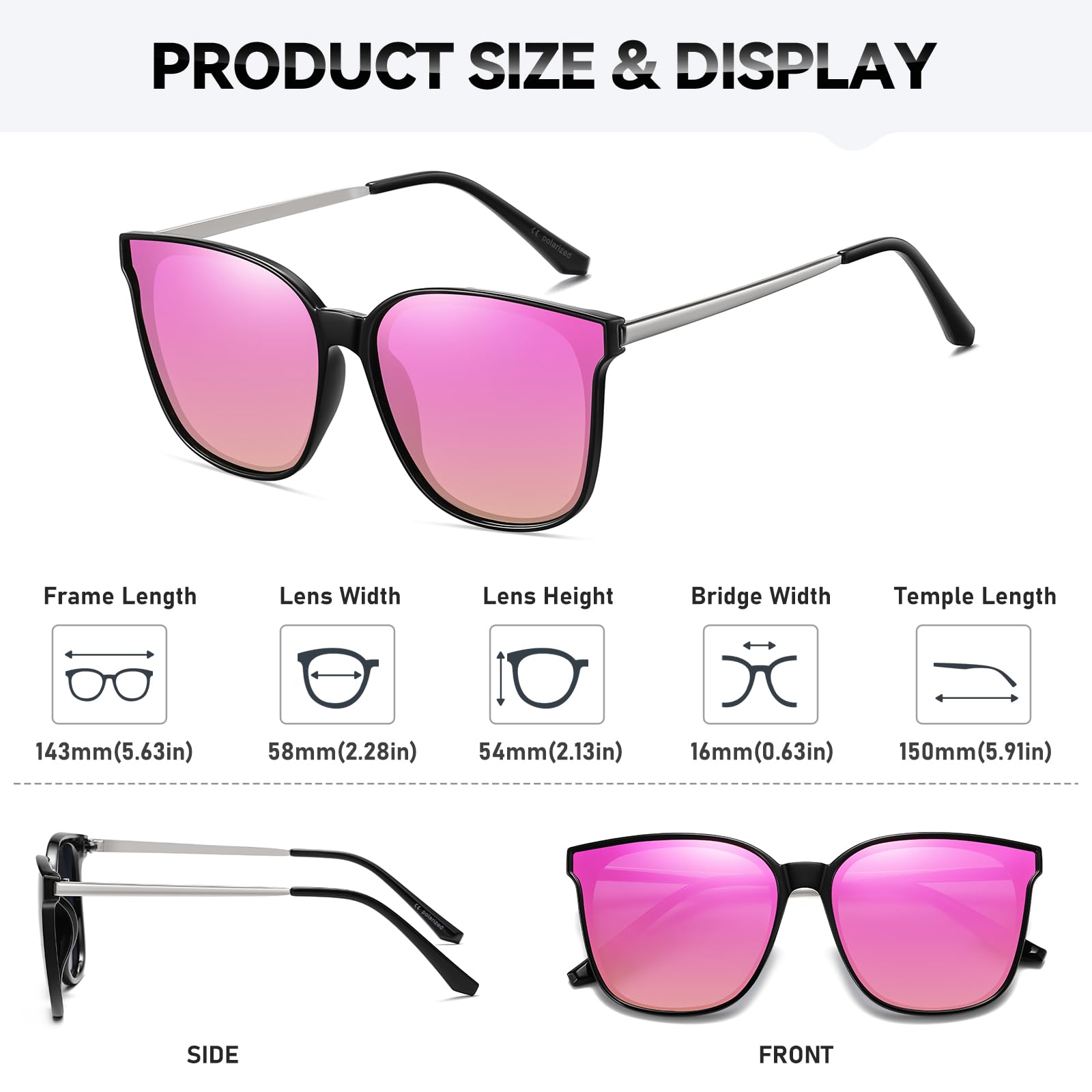 HAOLOTA Metal Frame Cat Eye Sunglasses Women SG1066
