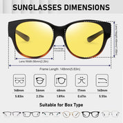 HAOLOTA Night Driving Glasses Over Glasses Women NV0179