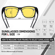 HAOLOTA Square Night Vision Driving Over Glasses NV0174L