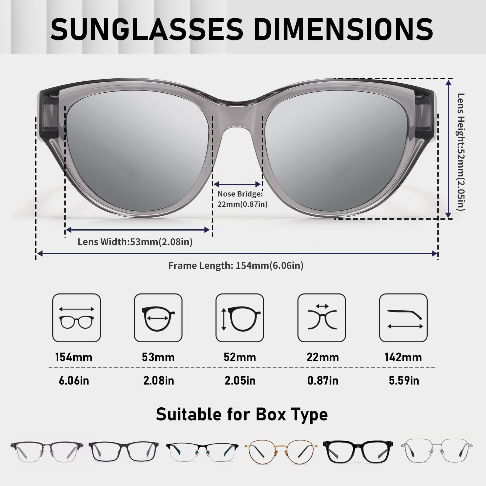 HAOLOTA Small Cat Eye Fit Over Sunglasses Women SG0171