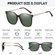 HAOLOTA Metal Frame Cat Eye Sunglasses Women SG1066