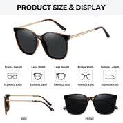 HAOLOTA Metal Frame Cat Eye Sunglasses Women SG1066