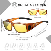 HAOLOTA Night Driving Over Glasses Men Women NV0311