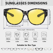 HAOLOTA Night Driving Glasses Over Glasses Women NV0179