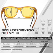 HAOLOTA Square Night Vision Driving Over Glasses NV0174L