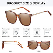 HAOLOTA Metal Frame Cat Eye Sunglasses Women SG1066