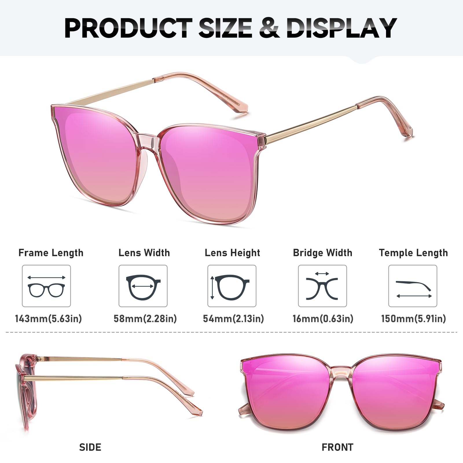 HAOLOTA Metal Frame Cat Eye Sunglasses Women SG1066